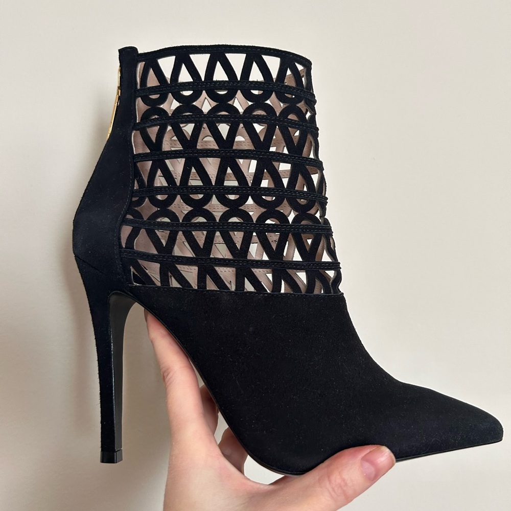 Ashley Cole laser cut leather bootie